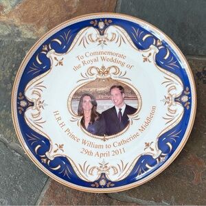 Prince William and Catherine Middleton Royal Crest Plate 8” Diameter